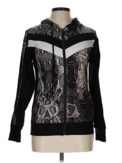 Pre-owned Assorted Brands Zip Up Hoodie In Black