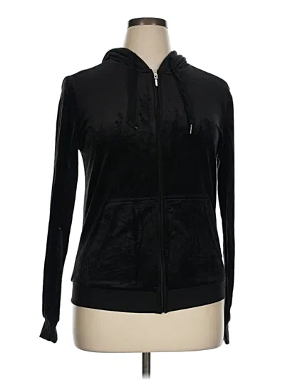 Pre-owned Assorted Brands Zip Up Hoodie In Black