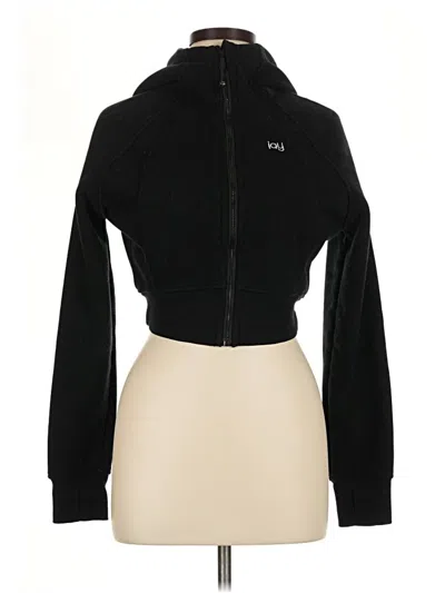 Pre-owned Assorted Brands Zip Up Hoodie In Black