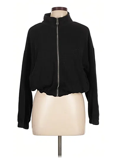 Pre-owned Assorted Brands Zip Up Hoodie In Black