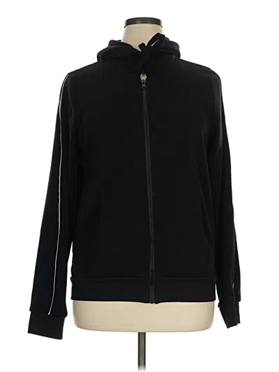 Pre-owned Assorted Brands Zip Up Hoodie In Black