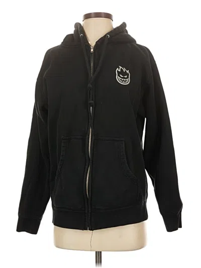 Pre-owned Assorted Brands Zip Up Hoodie In Black