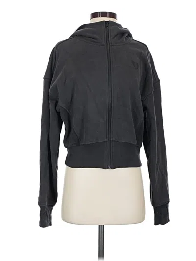 Pre-owned Assorted Brands Zip Up Hoodie In Black