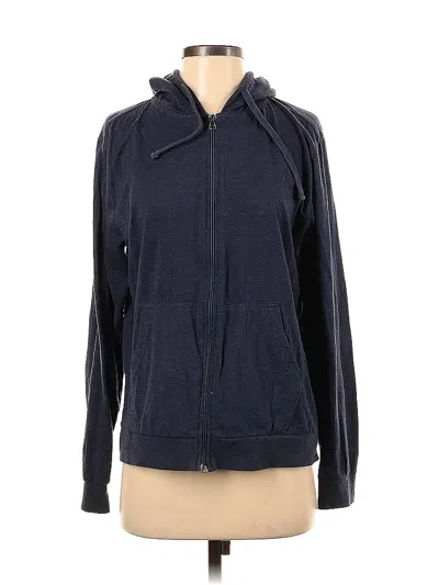 Pre-owned Assorted Brands Zip Up Hoodie In Blue