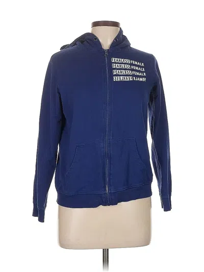Pre-owned Assorted Brands Zip Up Hoodie In Blue