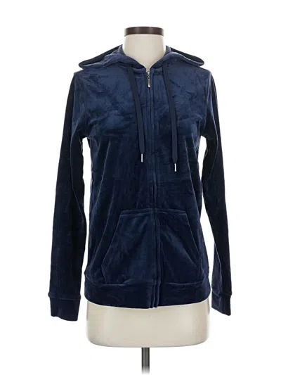 Pre-owned Assorted Brands Zip Up Hoodie In Blue