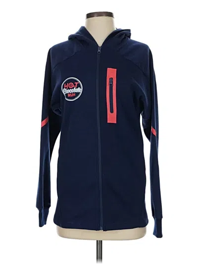 Pre-owned Assorted Brands Zip Up Hoodie In Blue