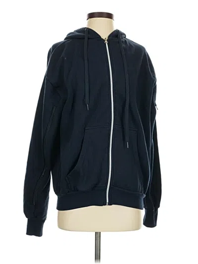 Pre-owned Assorted Brands Zip Up Hoodie In Blue