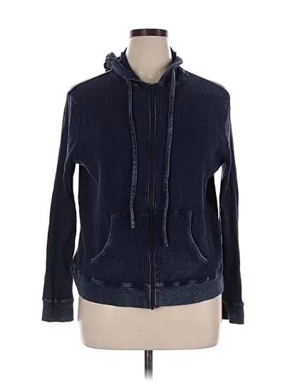 Pre-owned Assorted Brands Zip Up Hoodie In Blue