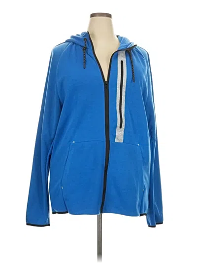 Assorted Brands Zip Up Hoodie In Blue