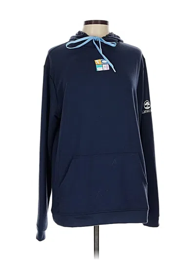 Pre-owned Assorted Brands Zip Up Hoodie In Blue