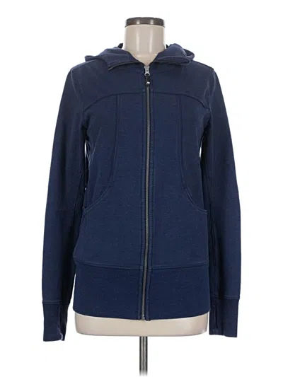 Pre-owned Assorted Brands Zip Up Hoodie In Blue