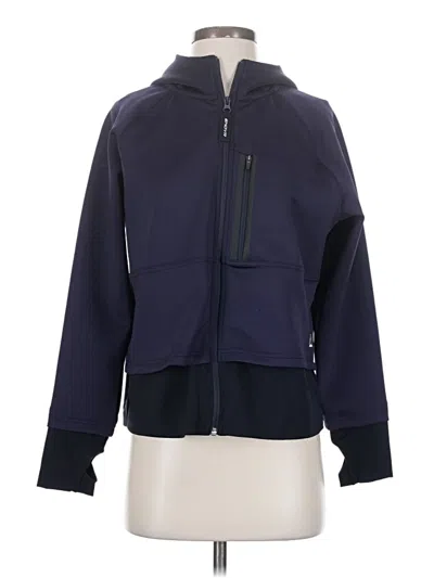 Pre-owned Assorted Brands Zip Up Hoodie In Blue