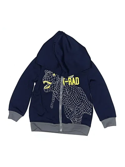 Pre-owned Assorted Brands Kids' Zip Up Hoodie In Blue