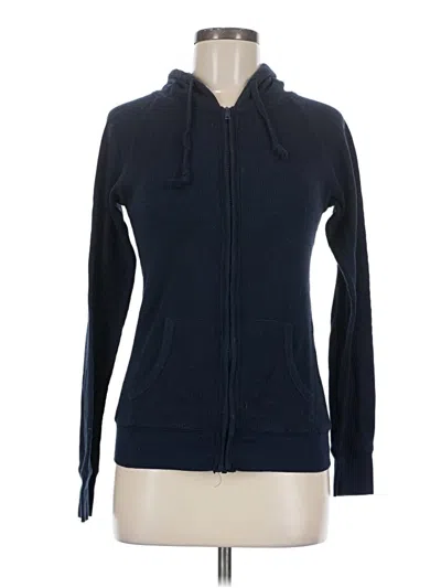 Pre-owned Assorted Brands Zip Up Hoodie In Blue