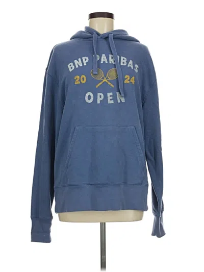 Pre-owned Assorted Brands Zip Up Hoodie In Blue