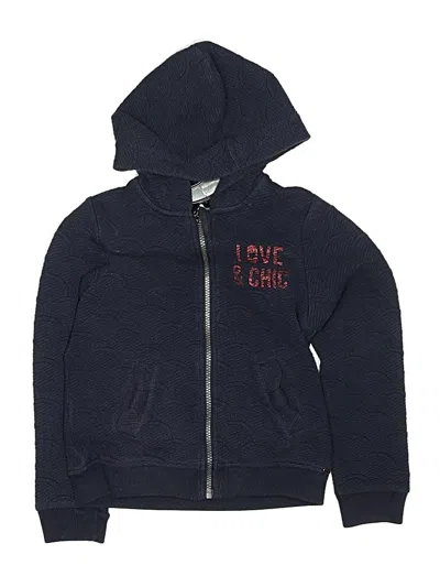 Pre-owned Assorted Brands Kids' Zip Up Hoodie In Blue