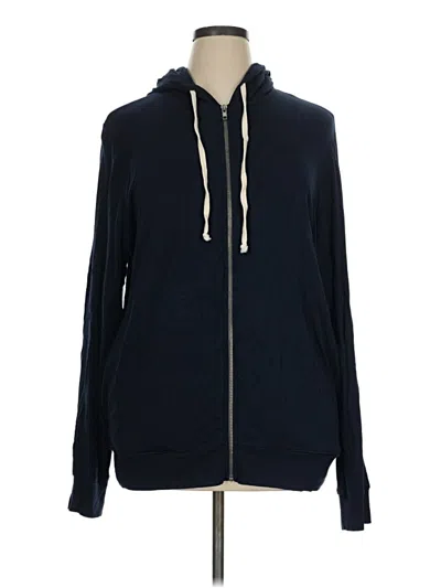 Pre-owned Assorted Brands Zip Up Hoodie In Blue