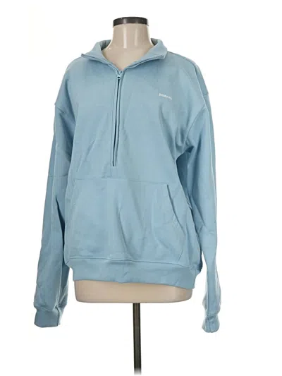Pre-owned Assorted Brands Zip Up Hoodie In Blue