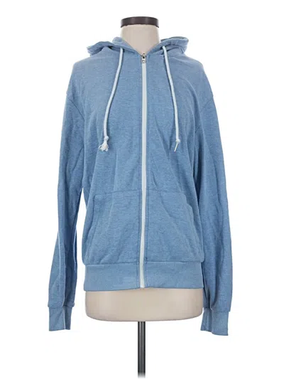 Pre-owned Assorted Brands Zip Up Hoodie In Blue