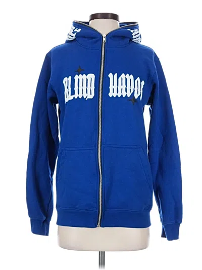 Pre-owned Assorted Brands Zip Up Hoodie In Blue