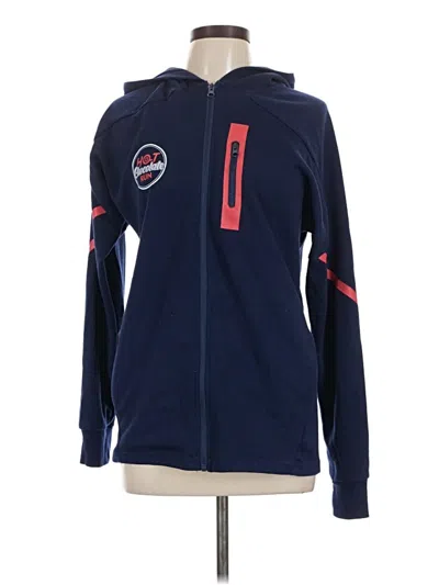 Pre-owned Assorted Brands Zip Up Hoodie In Blue
