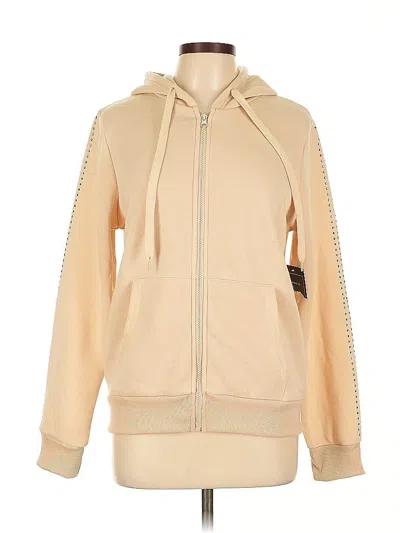 Pre-owned Assorted Brands Zip Up Hoodie In Brown