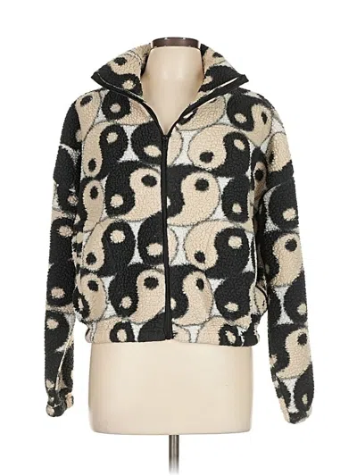 Pre-owned Assorted Brands Zip Up Hoodie In Brown