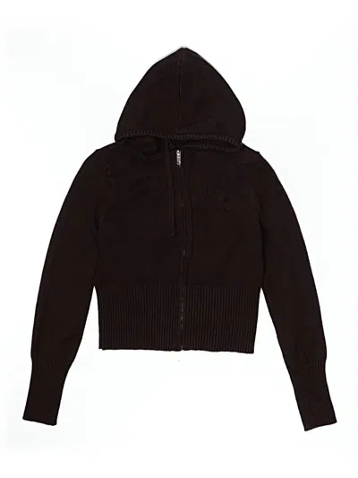 Pre-owned Assorted Brands Zip Up Hoodie In Brown