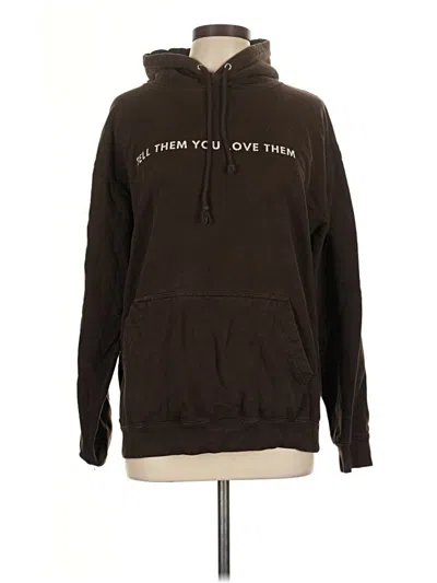 Pre-owned Assorted Brands Zip Up Hoodie In Brown