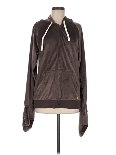 Assorted Brands Zip Up Hoodie In Brown