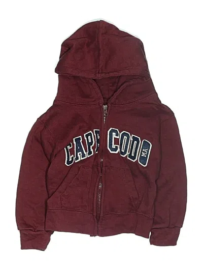 Pre-owned Assorted Brands Kids' Zip Up Hoodie In Burgundy