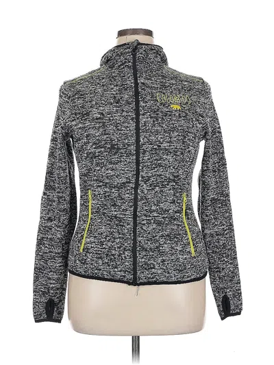 Pre-owned Assorted Brands Zip Up Hoodie In Gray