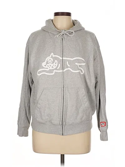 Pre-owned Assorted Brands Zip Up Hoodie In Gray
