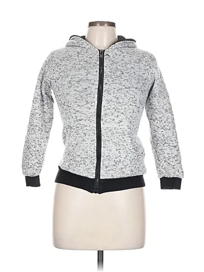 Pre-owned Assorted Brands Zip Up Hoodie In Gray