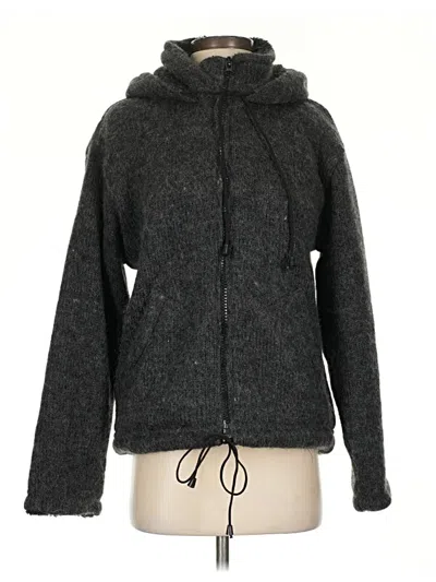 Pre-owned Assorted Brands Zip Up Hoodie In Gray