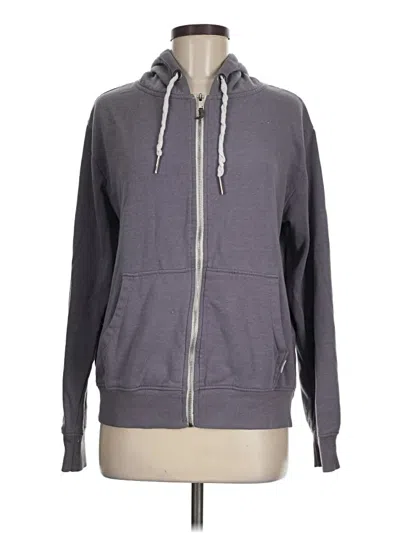 Pre-owned Assorted Brands Zip Up Hoodie In Gray
