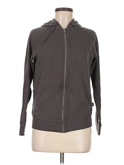 Pre-owned Assorted Brands Zip Up Hoodie In Gray