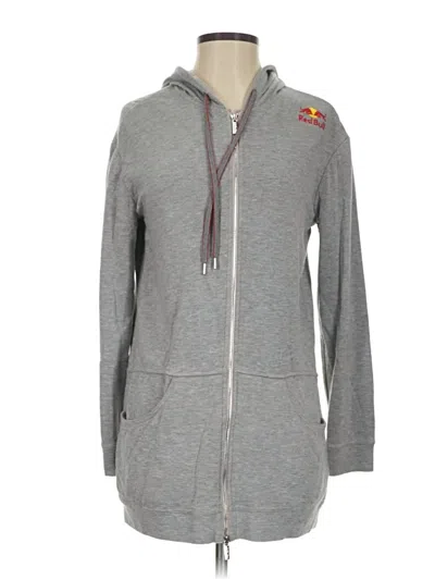 Pre-owned Assorted Brands Zip Up Hoodie In Gray