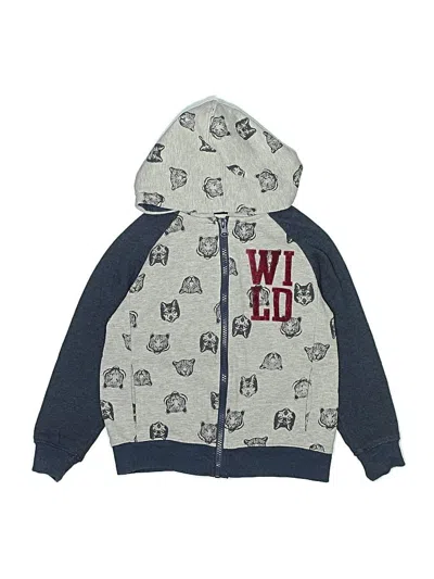 Pre-owned Assorted Brands Kids' Zip Up Hoodie In Gray