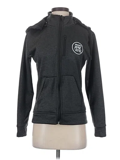 Pre-owned Assorted Brands Zip Up Hoodie In Gray