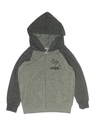 Pre-owned Assorted Brands Kids' Zip Up Hoodie In Gray