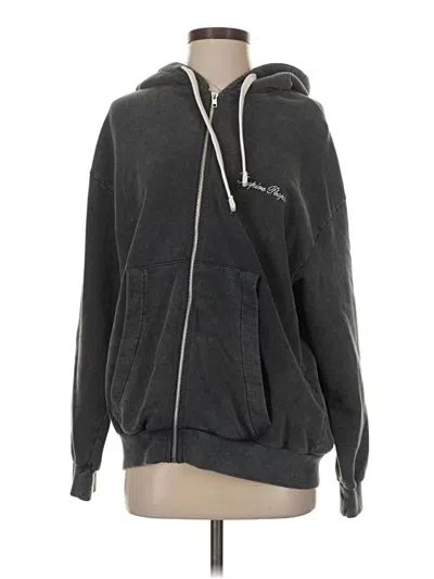 Pre-owned Assorted Brands Zip Up Hoodie In Gray