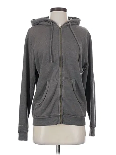 Pre-owned Assorted Brands Zip Up Hoodie In Gray