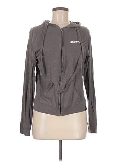 Pre-owned Assorted Brands Zip Up Hoodie In Gray