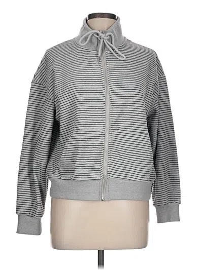 Pre-owned Assorted Brands Zip Up Hoodie In Gray