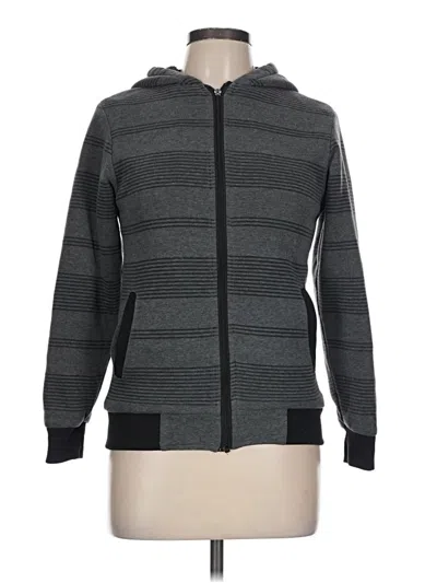 Pre-owned Assorted Brands Zip Up Hoodie In Gray