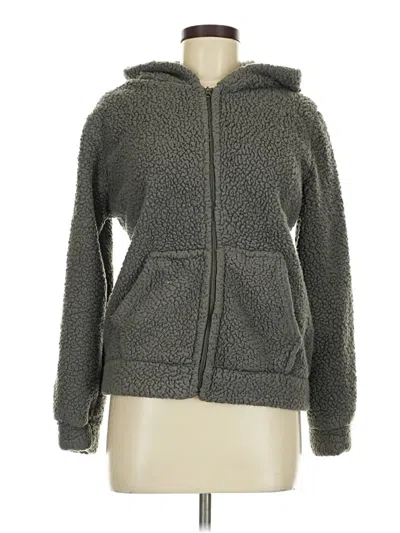 Pre-owned Assorted Brands Zip Up Hoodie In Gray