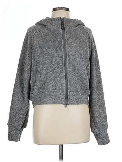 Pre-owned Assorted Brands Zip Up Hoodie In Gray