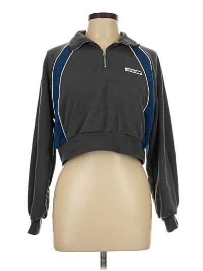 Pre-owned Assorted Brands Zip Up Hoodie In Gray
